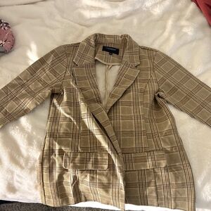 Liverpool Checkered Tan Women's Blazer